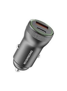 RIVERSONG SAFARI S6 PD 20W QC CAR CHARGER CC20 GUN-SILVER