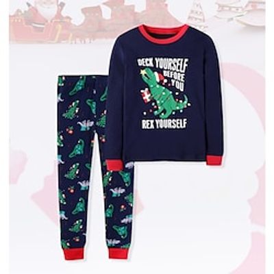 Kids Boys 2 Pieces Christmas T-shirt Pants Long Sleeve Pink Navy Blue Sky Blue Graphic Crewneck Spring Fall Adorable Home 7-13 Years Lightinthebox Kids Boys 2 Pieces Christmas T-shirt Pants Long Sleeve Pink Navy Blue Sky Blue Graphic Crewneck Spring Fall Adorable Home 7-13 Years Lightinthebox
