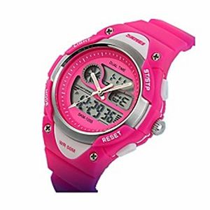 Fashion Outdoor Sports Double Show Girl Watches Personality Creative Candy Children's Student Watches Lightinthebox