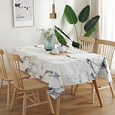 Ins Minimalist Nordic Marble Print Tablecloth Rectangular Dustproof Tablecloth Bedside Cover Lightinthebox