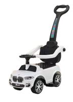 Megastar Ride On Baby Toddler 3-in-1 BMW Style Push Car Stroller With Lights & Pull Handle, White - 8717 BMW-GGSX-WHT (UAE Delivery Only)