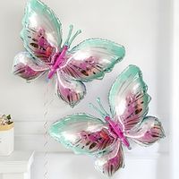 1pc Large Butterfly Aluminum Foil Balloons, Colorful Butterfly Balloons, Birthday Party And Wedding Decorations, Photo Balloons, Party Balloons, Birthday Decorations, Room Decorations miniinthebox - thumbnail