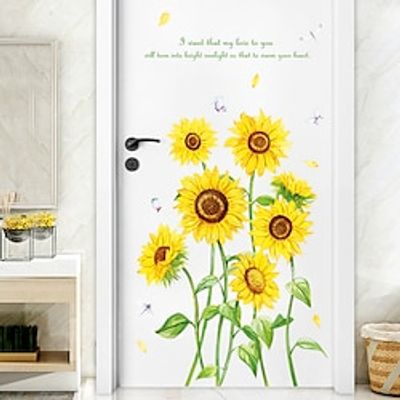 Floral amp; Plants Wall Stickers Study Room  Bedroom, Pre-pasted PVC Home Decoration Wall Decal 1pc Lightinthebox
