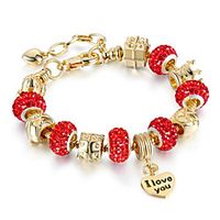 Women's Synthetic Ruby Chain Bracelet Geometrical Flower Fashion Rhinestone Bracelet Jewelry Red / Light Purple / Blue For Daily Work miniinthebox - thumbnail