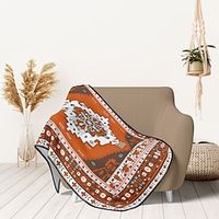 1PC Boho Woven Throw Blanket Reversible Cotton Bohemian Tapestry Hippie Room Decor Abstract Throw Blankets Decorative Blankets Blanket For Couch Chair Sofa Bed Outdoor Home Supplies Lightinthebox
