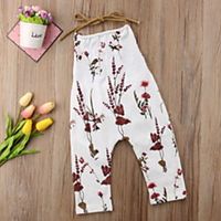 Kids Toddler Girls' Pants White Floral Print Active 2-6 Years Lightinthebox - thumbnail