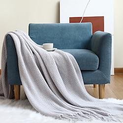 Nordic Style Sofa Blanket Knitted Blanket Shawl Blanket Solid Color Blanket Bedside Towel Woolen Sofa Towel Lightinthebox