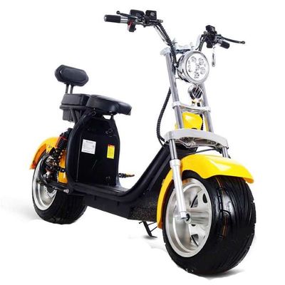 Megastar Megawheels Stylish 60V Groovy Fat Tyre Scooter With Headlights & Removable Battery, Yellow - COCOFT-Y (UAE Delivery Only)