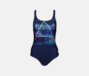 Womens Polar One Piece Swimwear  Navy/White
