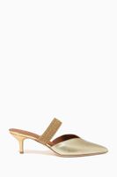 Maisie 45 Mules in Metallic Leather Maisie 45 Mules in Metallic Leather