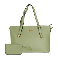 PARA JOHN Bella Tote Solid Fashionable Ladies Top-Handle Bags Handbags For Women Shoulder Crossbody Bag Green