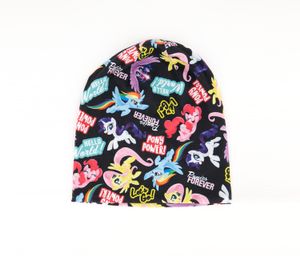Toddlers Girls Allover Print Design Hat  Black Combo