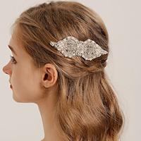 Hair Combs Headdress Headpiece Rhinestone Alloy Wedding Cocktail Luxury Retro With Rhinestone Faux Pearl Headpiece Headwear Lightinthebox