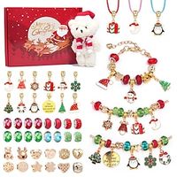 Advent Calendar 2023 Girls Christmas Charm Bracelet Countdown Calendar for Kids, 24 Grid Christmas Countdown Calendar Surprise Hand Bracelet Jewelry Blind Box, Bracelets for Xmas Gift Lightinthebox - thumbnail