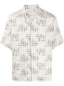 visvim Free Edge lattice print shirt - NEUTRALS