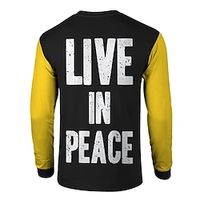 Men's Unisex T shirt Tee 3D Print Graphic Prints Letter Crew Neck Street Daily Print Long Sleeve Tops Basic Casual Big and Tall Sports Black miniinthebox - thumbnail