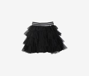 Kids Girls Layered Dress  Black