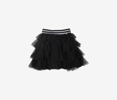 Kids Girls Layered Dress  Black