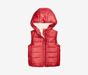 Baby Boys Hooded Puffer Vest  Dark Ruby