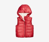 Baby Boys Hooded Puffer Vest  Dark Ruby - thumbnail