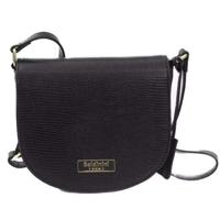 Baldinini Trend Elegant Black Shoulder Flap Bag with Golden Accents - BA-23378