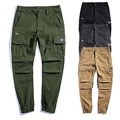 Men's Cargo Tactical Cargo Multiple Pockets Full Length Pants Casual Daily Solid Color Cotton Soft Outdoor Mid Waist Slim ArmyGreen Black Khaki Dark Gray 30 31 32 33 34 miniinthebox Men's Cargo Tactical Cargo Multiple Pockets Full Length Pants Casual Daily Solid Color Cotton Soft Outdoor Mid Waist Slim ArmyGreen Black Khaki Dark Gray 30 31 32 33 34 miniinthebox