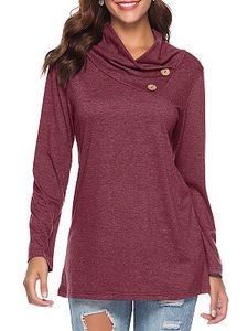 Heap Collar Print Long Sleeve T-shirt