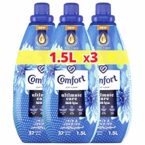 Comfort Concentrated Fabric Softener Iris & Jasmine 3 x 1.5 L