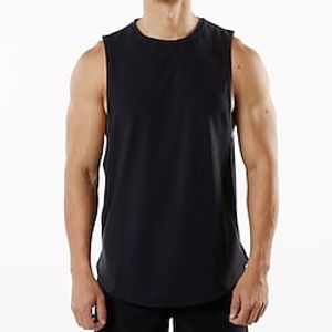 Men's Tank Top Knitting Crew Neck Cotton Solid Color Sport Athleisure Top Sleeveless Breathable Comfortable Exercise  Fitness Leisure Sports Running Everyday Use Workout Casual Athleisure Daily Lightinthebox