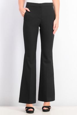 Womens Plain High Waist Pants  Black