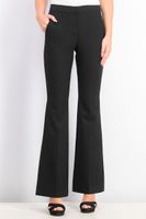 Womens Plain High Waist Pants  Black - thumbnail