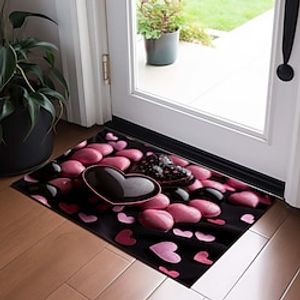 Valentine's Day Hearts Doormat Non-Slip Oil Proof Rug Indoor Outdoor Mat Bedroom Decor Bathroom Mat Entrance Rug Door Mat Lightinthebox