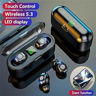 NIA F9-8 True Wireless Headphones TWS Earbuds In Ear Bluetooth 5.3 Stereo with Charging Box Low Latency Gaming Wireless Earbuds for Apple Samsung Huawei Xiaomi MI  Gym Workout Running Everyday Use Lightinthebox