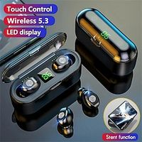 NIA F9-8 True Wireless Headphones TWS Earbuds In Ear Bluetooth 5.3 Stereo with Charging Box Low Latency Gaming Wireless Earbuds for Apple Samsung Huawei Xiaomi MI  Gym Workout Running Everyday Use Lightinthebox - thumbnail