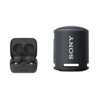 SONY XB13 Speaker with LinkBuds Earbuds Black | Extra Bass Sound | Waterproof | Portable Design | Up to 16 Hours of Battery Life | Black - thumbnail