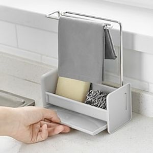 Kitchen Rag Racks Holders Dish Cloth Drain Washbasin Organizer Sponge Soap Rack Multi-function Storage Kitchen Bathroom Tools Lightinthebox