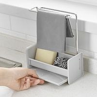 Kitchen Rag Racks Holders Dish Cloth Drain Washbasin Organizer Sponge Soap Rack Multi-function Storage Kitchen Bathroom Tools Lightinthebox - thumbnail