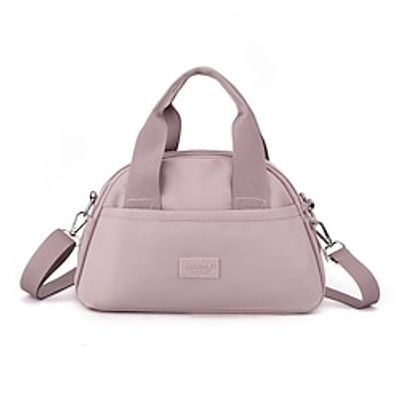 Women's Tote Canvas Tote Bag Diaper Bag Tote Canvas Daily Large Capacity Foldable Lightweight Solid Color Black Pink Red Lightinthebox