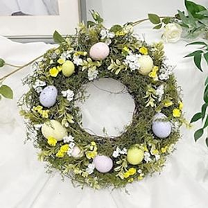 Natural Plant Nordic Easter Egg Wreath Easter Decoration Door Pendant 40Cm miniinthebox