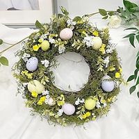 Natural Plant Nordic Easter Egg Wreath Easter Decoration Door Pendant 40Cm miniinthebox - thumbnail