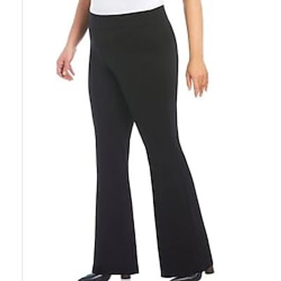 Women's Plus Size Pants Solid Color Casual Chino Holiday Weekend High Full Length Spring Summer Black L XL XXL 3XL 4XL Lightinthebox