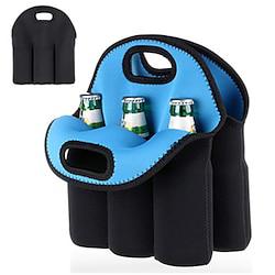 Dive-In Beer Bottle Cooler Bag - Portable Outdoor Carrier for Six Bottles, Ideal for Parties and Gatherings, Keeps Beverages Cool Lightinthebox