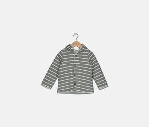 Baby Boys Reversible Cotton Jacket  Pewter Gray