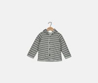 Baby Boys Reversible Cotton Jacket  Pewter Gray - thumbnail