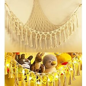 Animal Net or Hammock Toy Net Hammock, Corner Stuffed Animal Hammock Hanging Storage Holder, Nursery Play Room Bedroom Kid Room Decor miniinthebox