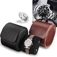 PU Leather Watch Storage Box Single Watch Case Watch Box Portable Gift Travel Supplies miniinthebox - thumbnail