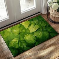 Spring Green Leaves Doormat Non-Slip Oil Proof Rug Indoor Outdoor Mat Bedroom Decor Bathroom Mat Entrance Rug Door Mat Lightinthebox