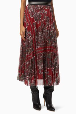 Saggina Pleated Skirt in Tulle Saggina Pleated Skirt in Tulle