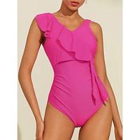 Triangle Ruffle Knotted Swimsuit Lightinthebox