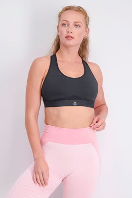 Womens Hero Power High-Impact Workout Lightly Padded Bra  Black